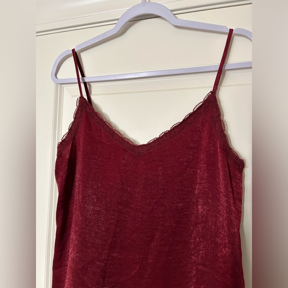 Hollister Red Satin Slip Dress Size S - Picture 4 of 7